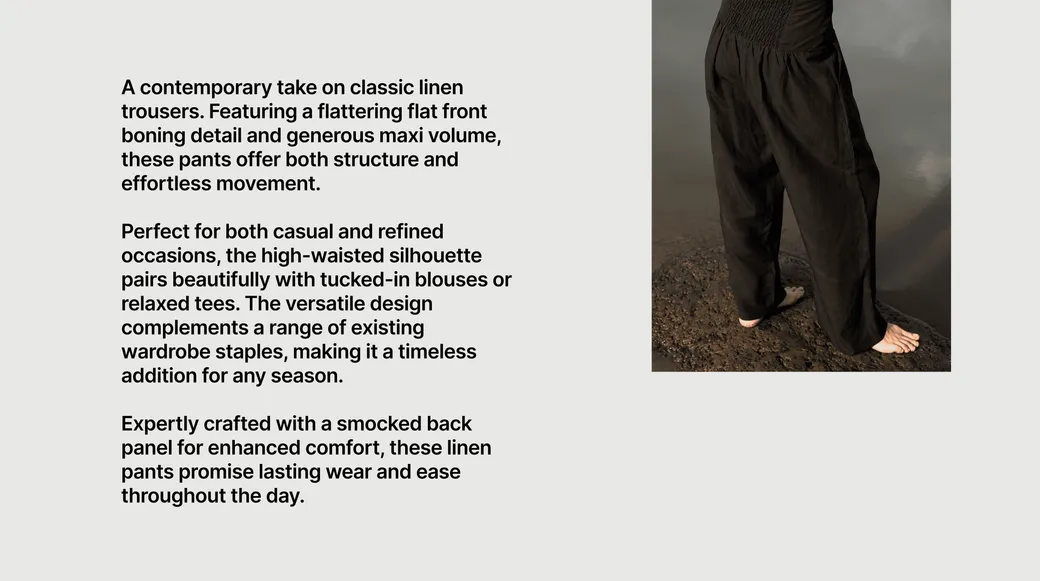 Product photograph with an example of an AI-written product description