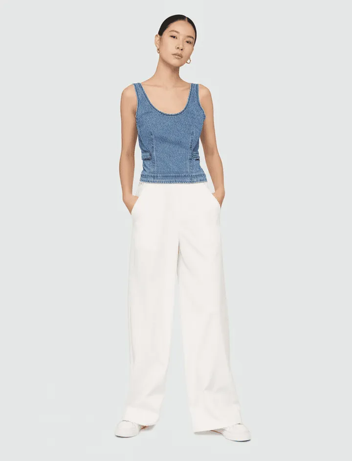 AI-generated model in the same dress, three-quarter view